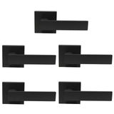 Probrico 5 Pack| Heavy Duty Matte Black Half Dummy Levers, Non-Turning Single Dummy Door Levers, Left or Right Handed Dummy Hand