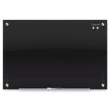 Quartet Glass Whiteboard, Magnetic Dry Erase White Board, 72 x 48', Black Surface, Infinity (G7248B)