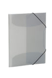HERMA Elastic Folder A3 Translucent Grey, Stable Plastic, Abwaschbar, Strapazierfhig, Ordnungsmappe mit Innenklappen und Gummizu