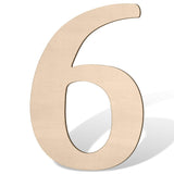 17 inch Large Wooden Numbers for Party Decor, Big Wood Number 6 for Wall Decor, Unfinished Blank Giant Wooden House Numbers, Woo