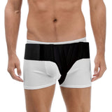 FlexaMed Left Side Inguinal Hernia Groin Truss Belt Adjustable Black (S 2630)