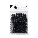 Raicegs 100pcs 5 8mm Rondelle Black Tourmaline Beads Natural Gemstone Beads Abacus Disk Stone Loose Beads for Jewelry Making DI