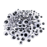 Ecomistiq 308 Pieces Self Adhesive Sticky Wiggly Wiggle Googly Eyes Assorted Size Embellishments For Art Crafts Black And White 