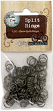 Bottle Cap SRBLK10 Inc. Split Rings 8mm, Black, 100Piece