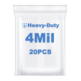 Somoga 20 PCS 13 x 15 Thick 4 Mil Large Clear Zip Poly Bags Plastic Reclosable Zip Seal Lock Bags Heavy-Duty 2 Gallon Clothing T