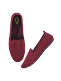Shoetopia Comfortable Stylish Maroon Ballerinas For Women & Girls /Eu42,Red,9,B0DWFNLT2W