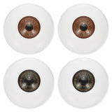 PATIKIL 30mm Doll Eyes, 4 Pcs Realistic Acrylic Eyes Plastic Half Eyeballs for Dolls Masks Halloween Props Art Craft, Red Brown/