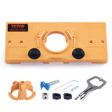 VEVOR Concealed Hinge Jig, Cabinet Hinge Jig with C-Type Clamp and Accessories, PA66 Nylon and Steel Material, Accurate Hinge Dr