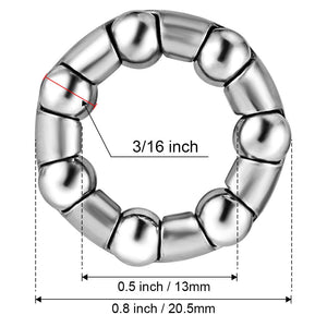 Jaceyon Bicycle Bearing 3/16 x 7 Bike Wheel Bearings Retainer, Replacement Bike Parts 4Pcs Repair Accessories for Bike Front R