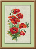 Riolis - Wild Poppies 808, Cross Stitch Kits 8,27 X11,81, Cross Stitch Kits For Adults, Counted Cross Stitch Kits, Embroidery 