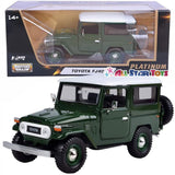 Motormax Toyota FJ40 Dark Green with White Top 1/24 Diecast Model Car