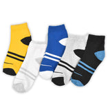 Footprints Kids Unisex Organic Cotton & Bamboo Sports Ankle Length Socks | Multicolor | Pack Of 5 (912 Years)