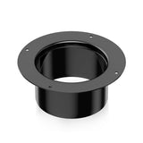 Hon&Guan 3 Inch Duct Connector Flange, 3 Inch Duct Collar Dryer Vent Connector for Heating Cooling Ventilation Vent System, Blac