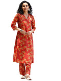 Libas Women's Silk Blend Co-Ords (27809_Orange