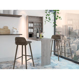 Tuhome Vatta Wall Foldable Table, Multiple Shelves, Extending Table
