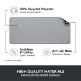 Logitech Desk Mat - Studio Series, Multifunctional Large Desk Pad, Extended Mouse Mat, Office Desk Protector with Anti-slip Base