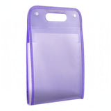 Merishopp Carry Handle Accordion File Folder Snap Buttons A4 File Folder Rectangular Office Storage Portable, 13Layer Purple