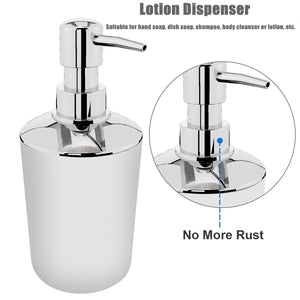 6 Piece Bathroom Accessories Sets,Bathroom Set 6 Pieces Plastic Lotion Dispenser,Toothbrush Holder,Bathroom Tumblers,Soap Dish,T