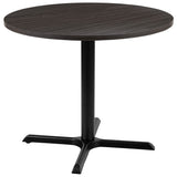 Flash Furniture Chapman 36 Round Multipurpose Conference Table, Business Meeting Table for Office and Conference Rooms, Rustic G