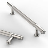 Asidrama 10 Pack 5 Inch(128mm) Knurled Brushed Satin Nickel Kitchen Cabinet Handles, Cabinet Pulls Kitchen Cabinet Hardware Cupb