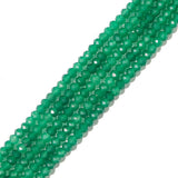 BEADIA Natural Green Aventurine Beads 4x2mm 120pcs Faceted Rondelle Loose Semi Gemstone Beads for Jewelry Making Design