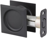 Kwikset 334SQT514 Passage Pocket Door Locks, Matte Black
