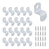 T Tulead Canvas Offset Clips for Picture Framing Canvas Clips Mirror Clips Single Hole, 3/8, 20PCS