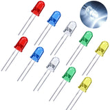 EBOOT 200 Pcs Clear LED Light Emitting Diodes Bulb LED Lamp, 5 mm (5 Colors)