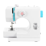 Mini Sewing Machine with 12 Stitch Patterns, Foot Pedal and Button Control, Two Speed Settings by Button, Built-in LED Light, Su