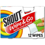 SC Johnson 02246 Shout Instant Stain Remover Wipes - 12