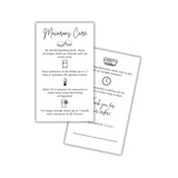 Macaroon Care Instruction Cards Packaging 50pk 2x3.5Reordering Order Forms for Bakery Recipe Thank You Packaging DIY Kit War