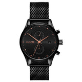 Mvmt Voyager Qtz Multifunction Black Dial Men'S Watch|Stainless Steel Material|Black Color Band - D-Mv01-Bbrg
