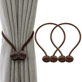 XBEY Magnetic Curtain Tiebacks, Binding Weaving Curtain Holder Clips Rope Holder Convenient Drape Tie Backs for Window Drapries