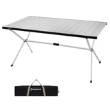 KingCamp Camping Table Roll up Aluminum Folding Table Lightweight Large Portable Foldable Camp Table for Picnic Camping Barbecue
