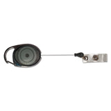 Advantus Carabiner-Style Retractable Id Card Reel, Extends 30 Inches, Pack Of 12, Smoke Color (75551)