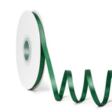 Laferri Forest Green Satin Ribbon,1/4 X 50 Yards,Double Faced Thin Fabric Ribbon Use for Gift Wrapping DIY Craft Floral Bouquets