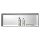 Bernkot Stainless Steel Shower Niche 36 X 12 Brushed No Tile Needed Niche Shower Recessed Wall Horizontal Niches for Bathroom St