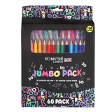 HAMSTER LONDON Jumbo Pack Of 30 Scented Gel Pens And 30 Pencil Colours, Gel Highlighter Pens And Pencil Colours for Class Projec