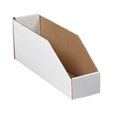 AVIDITI Corrugated Cardboard Storage Bins Holder 3 x 12 x 4.5 (50 Pack), Open Top Durable and Ideal for Organizing Parts Bin 