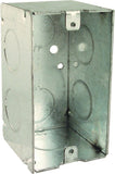 RACO, Gray, 4 x 2 Hubbell 4 in. x 2 in. Handy Box, Welded, 21/8 in. Deep, Eight 3/4 in. KOs, (674)