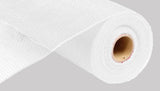 10 Inch x 30 Feet Deco Poly Mesh Ribbon White Non Metallic : RE130227