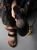 Shoetopia Ethnic Jewel Detailed Black Flats,Black,5,B0BYP9KH98
