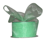 Ribbon Bazaar Plain Sheer Organza 3/8 Mint 25yd Spool 100% Nylon Ribbon