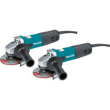 Makita 9557NB2 41/2 Angle Grinder, with AC/DC Switch (2 Pack)