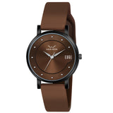 Louis Devin Brown Silicone Strap Analog Wrist Watch For Women (Brown Dial) | Ld-Lr192-Brwn
