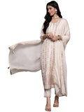 Libas Women's Silk Blend Kurta Sets (33338O_Beige