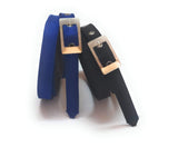 Generic Xxxl Oversize Plus Size Ladies Formal Casual Denim Material Jeans Belt 2Pcs Black And Royal Blue