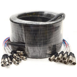 Seismic Audio - SARLX-8x100 - 8 Channel XLR Snake Cable - 100 Feet Long - Pro Audio Snake for Live Live, Recording, Studios, and