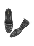 Shoetopia Embroidered Ethnic Black Ballerinas For Women & Girls /Eu39,Black,6,B0DWFPVLP8