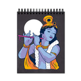 Vprint Krishna Spiral Wiro Unruled Blank Pages Notebook Diary Journal Drawing Book Black Paper A4 (Size 8X11)